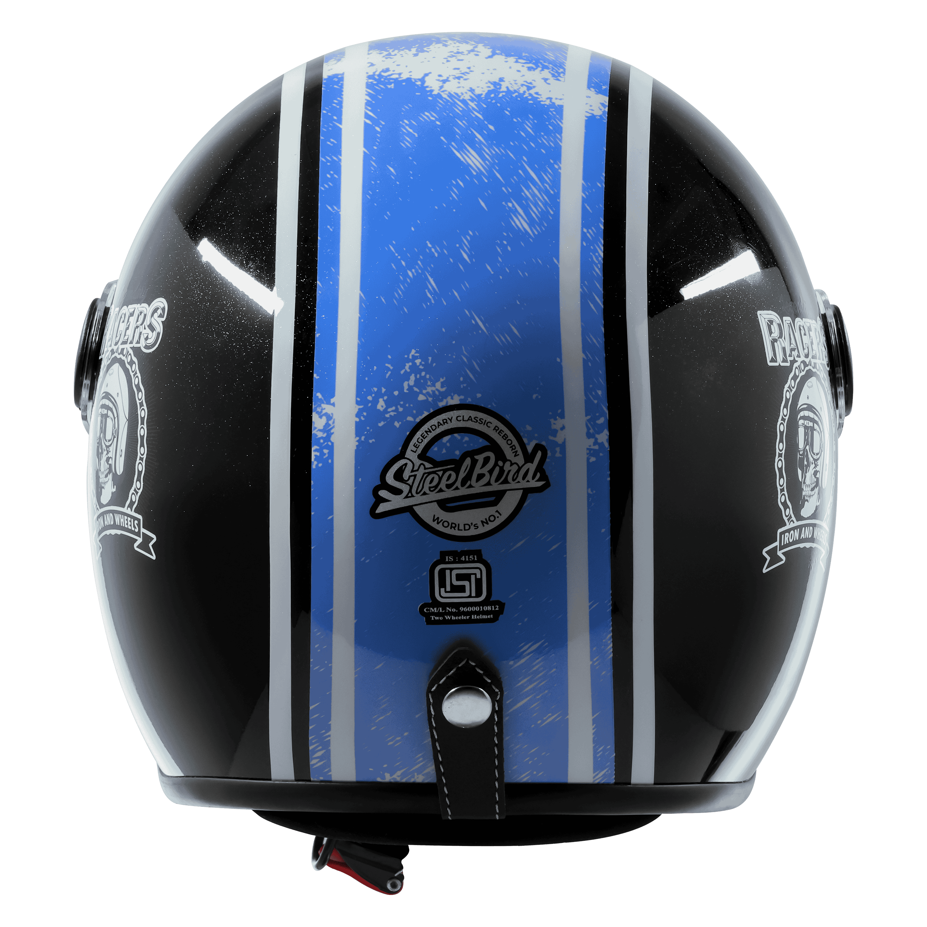 SBH-55 VINTAGE RACERS GLOSSY BLACK WITH DARK BLUE